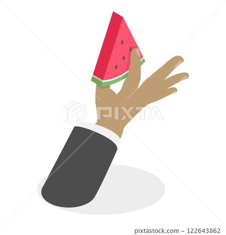 3D Isometric Flat  Illustration of Ice Beverage. Item 3 122643862