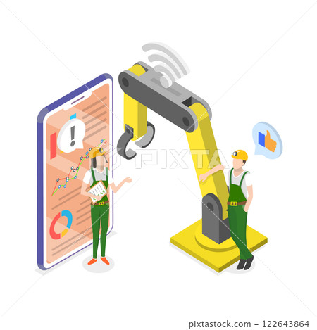 3D Isometric Flat Illustration of Smart Industry. Item 3 3D Isometric Flat Illustration of Smart Industry. Item 3 122643864