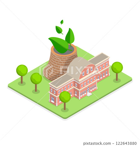 3D Isometric Flat Illustration of Sustainable Lifestyle. Item 2 3D Isometric Flat Illustration of Sustainable Lifestyle. Item 2 122643880