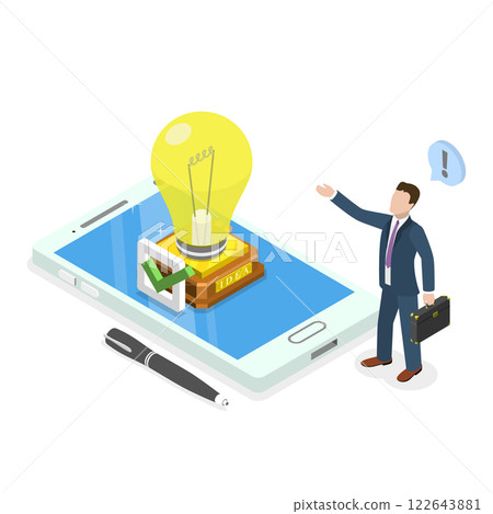 3D Isometric Flat  Illustration of Personal Development. Item 1 122643881