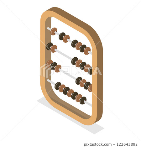 3D Isometric Flat  Set of Abacuses. Item 4 122643892