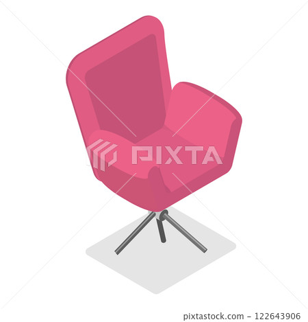 3D Isometric Flat  Set of Furniture. Item 5 122643906