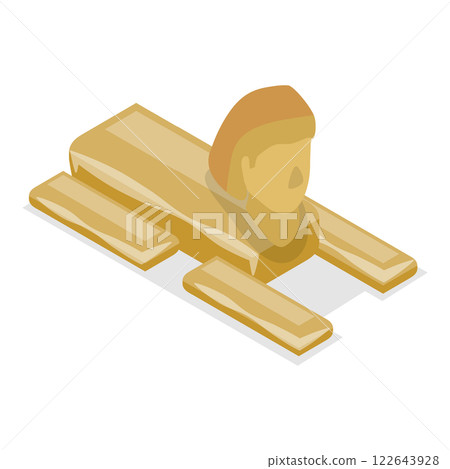3D Isometric Flat  Set of Egypt Symbols. Item 4 122643928