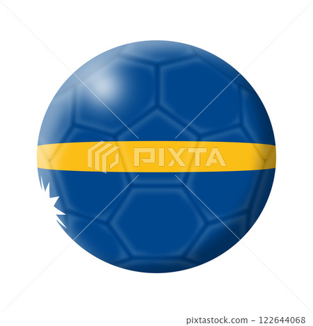 Nauru soccer ball football 3d illustration Nauru soccer ball football 3d illustration 122644068
