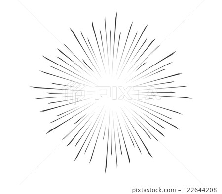 Abstract radial lines for comic effect. Speed shot illustrations. Vector design for dynamic action in manga comics 122644208