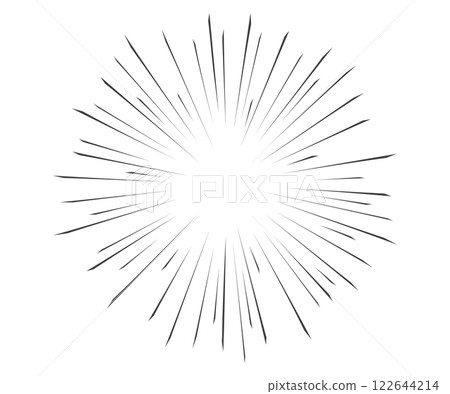 Abstract radial lines for comic effect. Speed shot illustrations. Vector design for manga comics Abstract radial lines for comic effect. Speed shot illustrations. Vector design for manga comics 122644214