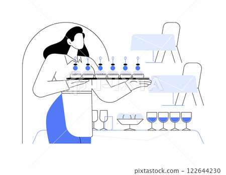 Banquet service isolated cartoon vector illustrations. 122644230
