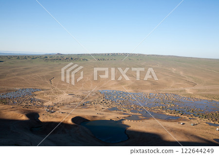 Khongoryn Els sand dunes landscape, Mongolia. Gobi desert Khongoryn Els sand dunes landscape, Mongolia. Gobi desert 122644249