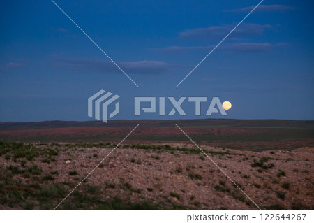 Red stupa rocks landscape, Mongolia. Gobi desert 122644267