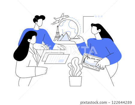 Choose destination isolated cartoon vector illustrations. 122644289