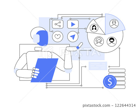 AI-Driven Content Personalization abstract concept vector illustration. 122644314