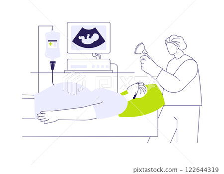Prenatal surgery abstract concept vector illustration. Prenatal surgery abstract concept vector illustration. 122644319
