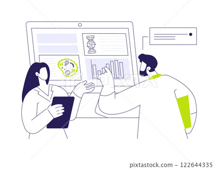 Scientific data collection abstract concept vector illustration. Scientific data collection abstract concept vector illustration. 122644335