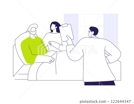 Before surgery abstract concept vector illustration. 122644347