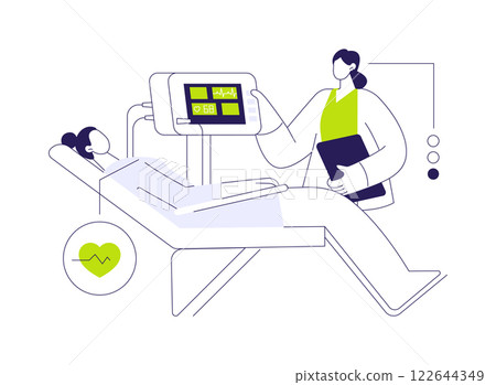 Vital signs monitoring abstract concept vector illustration. Vital signs monitoring abstract concept vector illustration. 122644349
