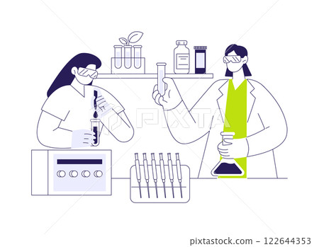 Experimental conditions setting abstract concept vector illustration. Experimental conditions setting abstract concept vector illustration. 122644353