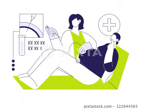 Chromosomal abnormality diagnosis abstract concept vector illustration. Chromosomal abnormality diagnosis abstract concept vector illustration. 122644365