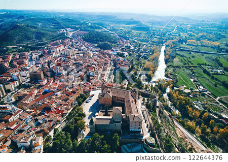 Aerial view of ancient town of Alcaniz, located in Teruel, Spain Aerial view of ancient town of Alcaniz, located in Teruel, Spain 122644376