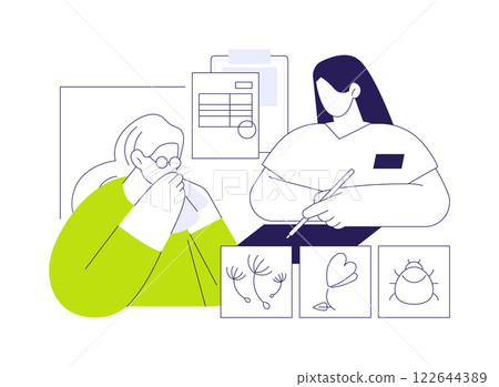 Allergy treatment abstract concept vector illustration. 122644389