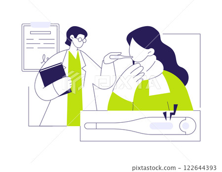 Fever abstract concept vector illustration. 122644393