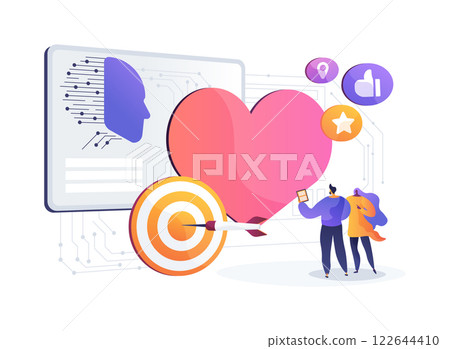 AI-Driven Nonprofit Marketing abstract concept vector illustration. AI-Driven Nonprofit Marketing abstract concept vector illustration. 122644410