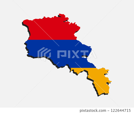 Vector map Armenia made of flag, Europe 122644715