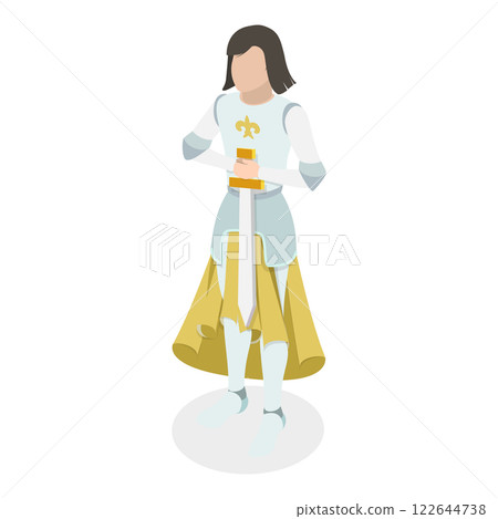 3D Isometric Flat Set of Historical People. Item 4 3D Isometric Flat Set of Historical People. Item 4 122644738