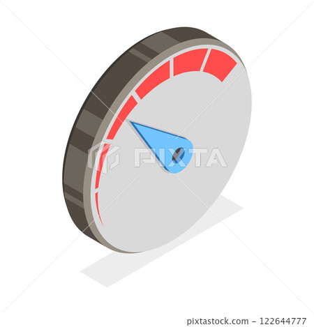 3D Isometric Flat  Set of Meter Set. Item 2 122644777