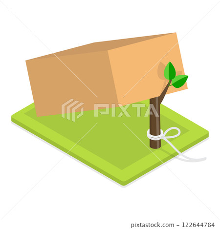 3D Isometric Flat  Set of Wild Animal and Insect Traps. Item 5 122644784