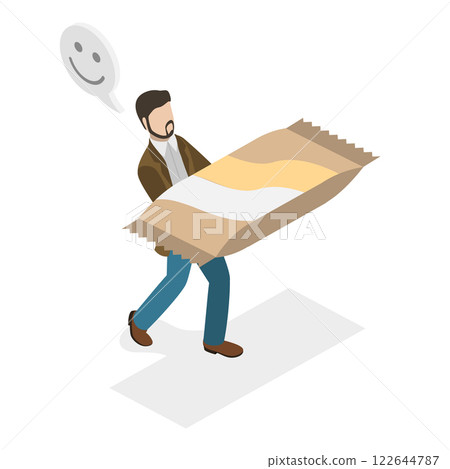 3D Isometric Flat  Illustration of Sweet Snacks. Item 2 122644787