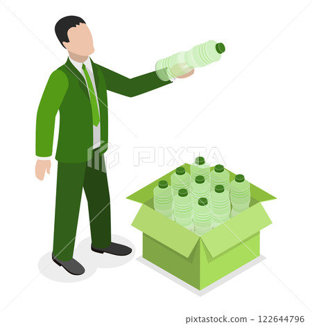 3D Isometric Flat  Illustration of Climate Change. Item 1 122644796