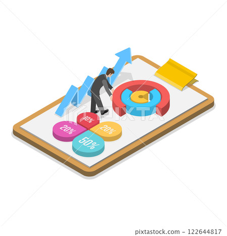 3D Isometric Flat  Illustration of Software Deployment. Item 3 122644817