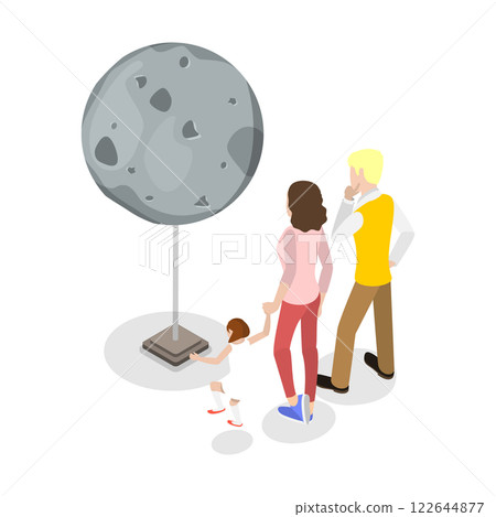 3D Isometric Flat Set of Planetarium Excursion. Item 4 3D Isometric Flat Set of Planetarium Excursion. Item 4 122644877