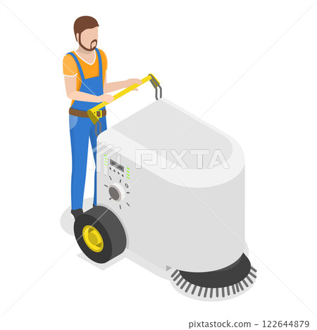 3D Isometric Flat  Illustration of Cleaning Service. Item 2 122644879