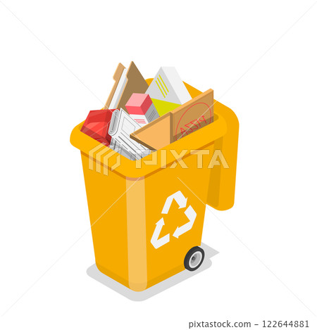 3D Isometric Flat Illustration of Waste Management. Item 7 3D Isometric Flat Illustration of Waste Management. Item 7 122644881