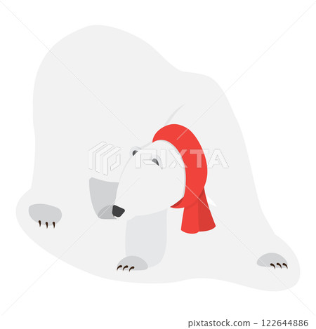 3D Isometric Flat  Set of Polar Bear Postures. Item 1 122644886
