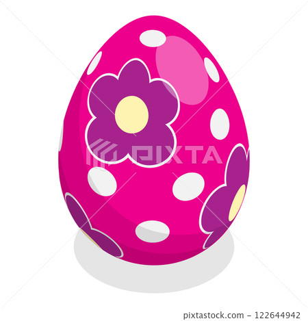 3D Isometric Flat Illustration of Easter Eggs. Item 1 3D Isometric Flat Illustration of Easter Eggs. Item 1 122644942