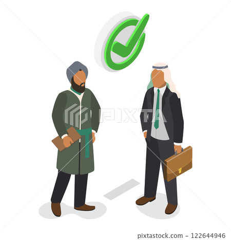 3D Isometric Flat  Illustration of Language Knowledge Skills And Racial Respect. Item 5 122644946