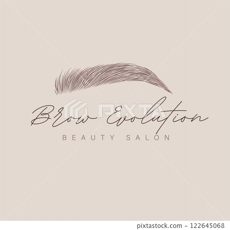 Eyebrow studio label design - Stock Illustration [122645068] - PIXTA