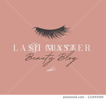 Eyelash blog label design Eyelash blog label design 122645084