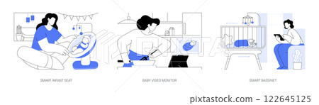 Technology for newborn isolated cartoon vector illustrations se 122645125