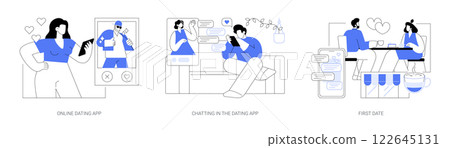 Dating app isolated cartoon vector illustrations se Dating app isolated cartoon vector illustrations se 122645131