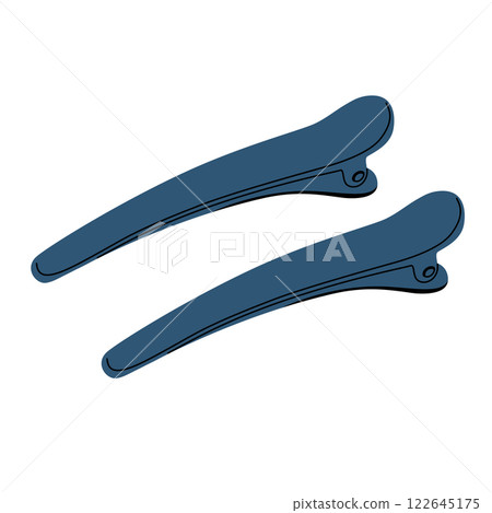 Hair clips. Creating hairstyles, hair accessories, hairdressing tools. Hair clips. Creating hairstyles, hair accessories, hairdressing tools. 122645175