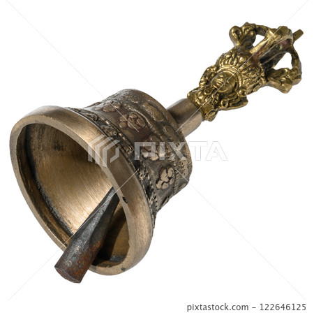 Copper bell on isolated background, close up 122646125