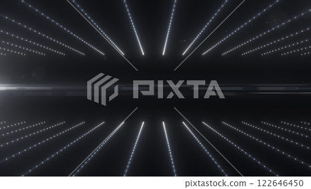 Minimalistic black and white futuristic grid with glowing white lines, symbolizing modern technology and digital space Minimalistic black and white futuristic grid with glowing white lines, symbolizing modern technology and digital space 122646450