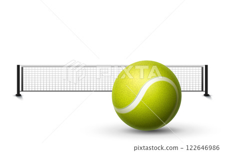 Tennis ball vector banner minimal poster. Tennis ball play sport 122646986