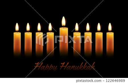 Hanukkah menorah vector happy hanuka background. Chanukah lamp judaism menora light Hanukkah menorah vector happy hanuka background. Chanukah lamp judaism menora light 122646989