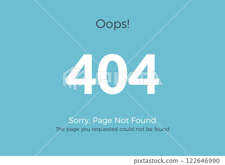 404 error page template for website. 404 alert flat design 404 error page template for website. 404 alert flat design 122646990