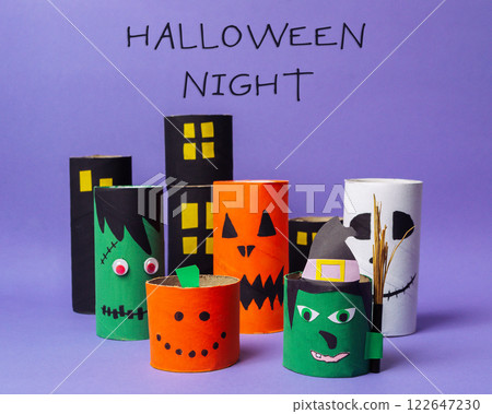 Halloween night is the theme of this image 122647230