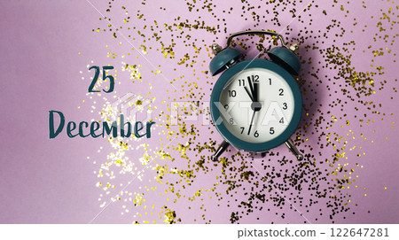 Clock with the hands at 12:00 122647281